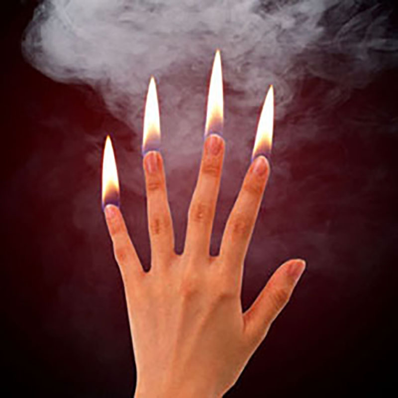 Thumb Tip Magic Trick Set - 4 قطعة/المجموعة إصبع النار الخدع السحرية