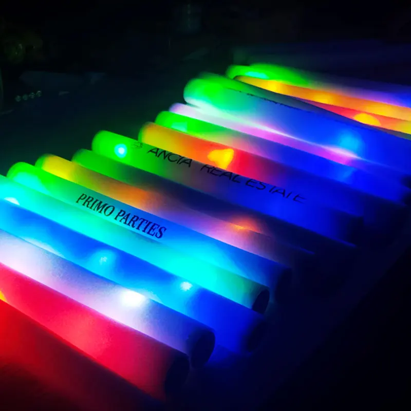 Flashing Led Foam Sticks Party - عصي مضيئة LED مخصصة، عصي إسفنجية