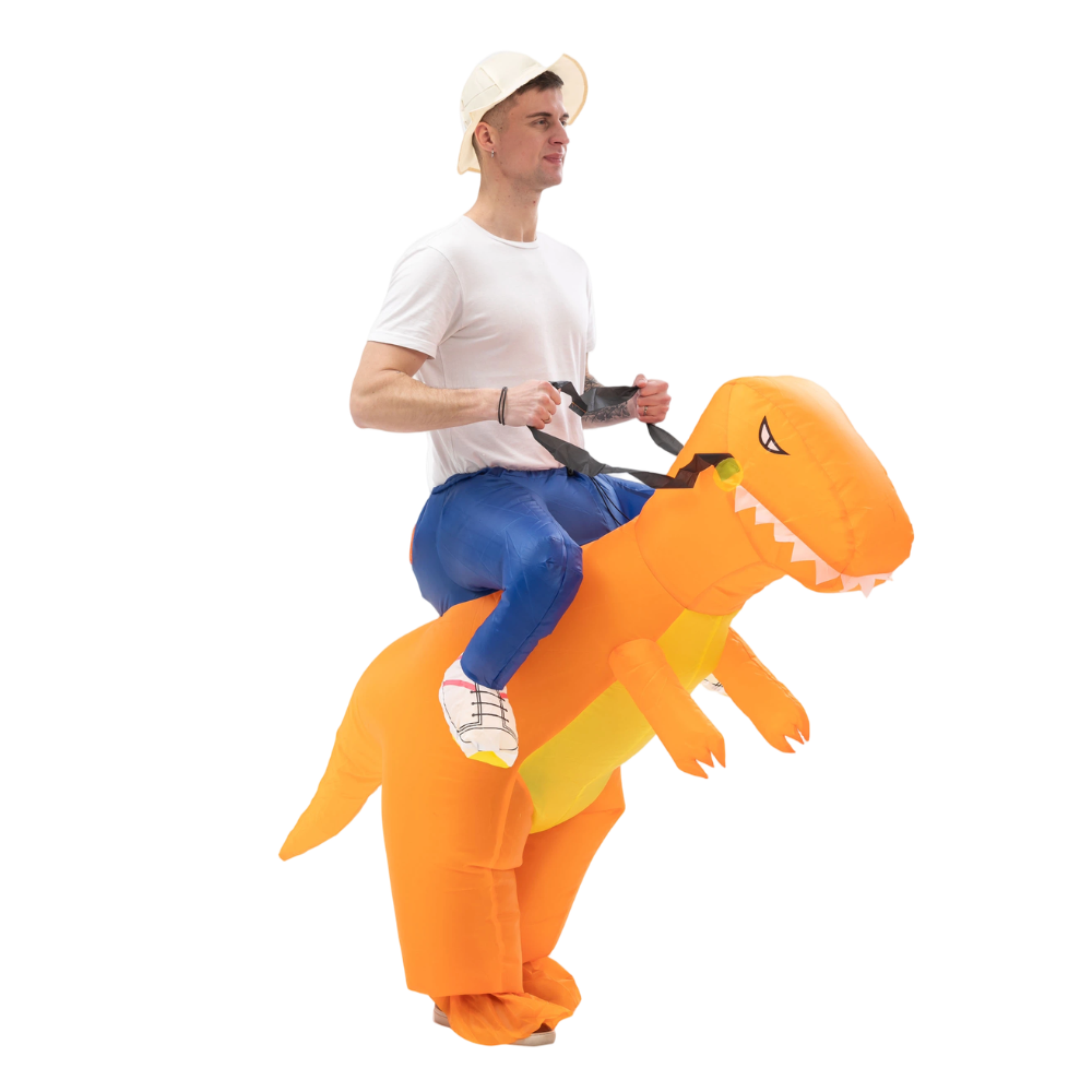 زي ديناصور قابل للنفخ للبالغين - مراجعة Inflatable Dinosaur Costume Adult وسعره