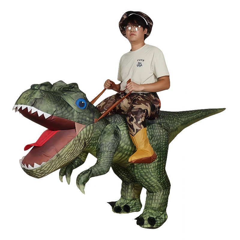 زي ديناصور قابل للنفخ لركوب ال - مراجعة Inflatable Dinosaur Costume Adult وسعره