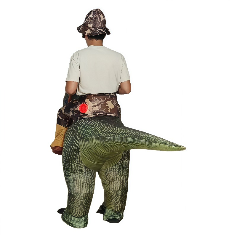 زي ديناصور قابل للنفخ لركوب ال - مراجعة Inflatable Dinosaur Costume Adult وسعره