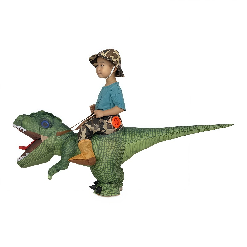 زي ديناصور قابل للنفخ لركوب ال - مراجعة Inflatable Dinosaur Costume Adult وسعره