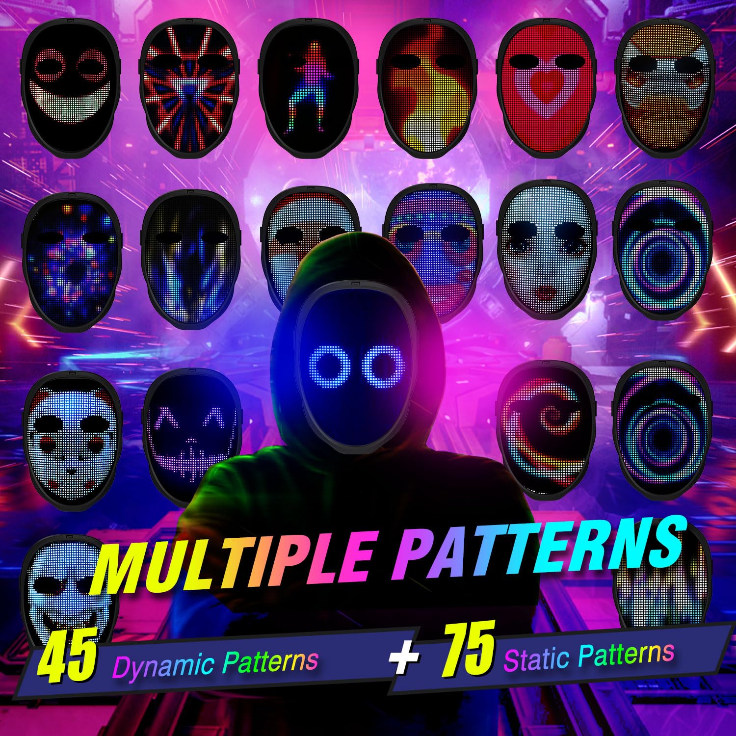 قناع إضاءة LED للحفلات، قناع ت - مراجعة Led Purge Mask Halloween وسعره