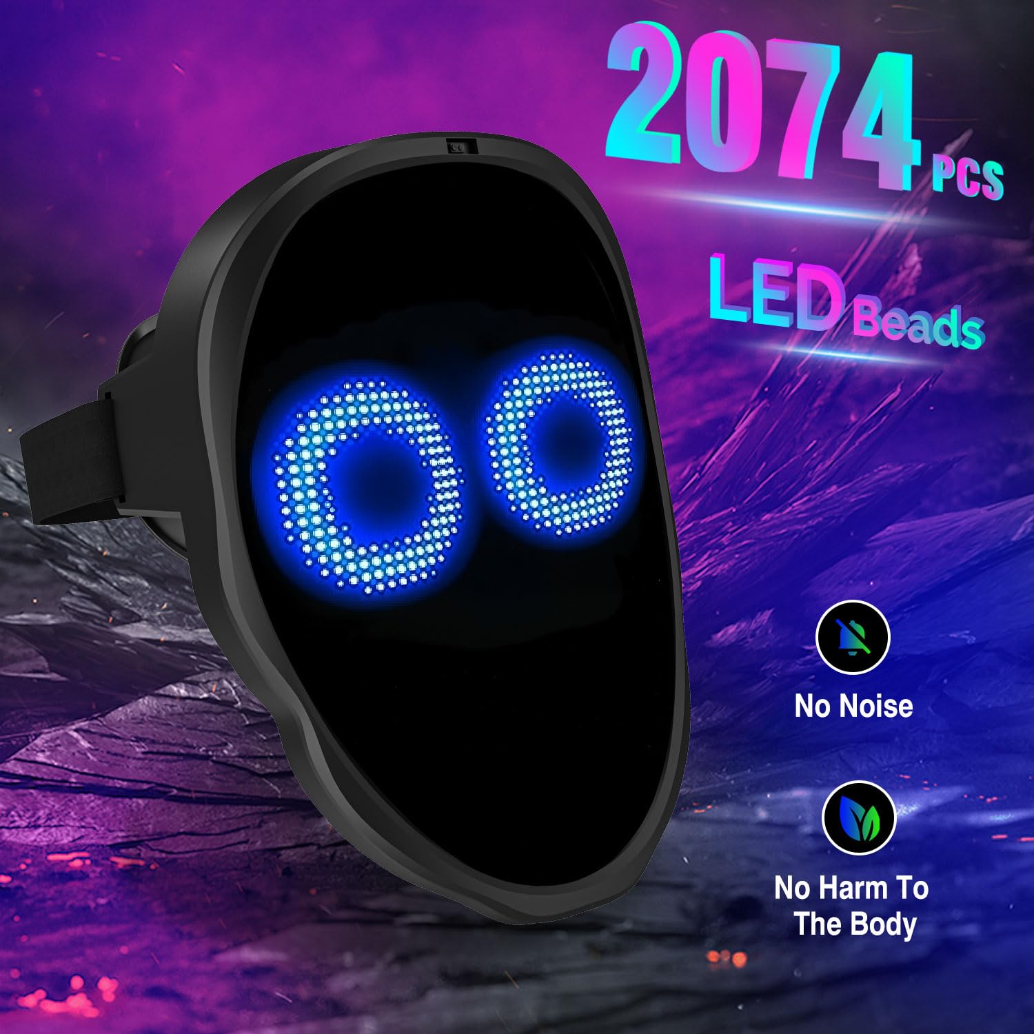 قناع إضاءة LED للحفلات، قناع ت - مراجعة Led Purge Mask Halloween وسعره