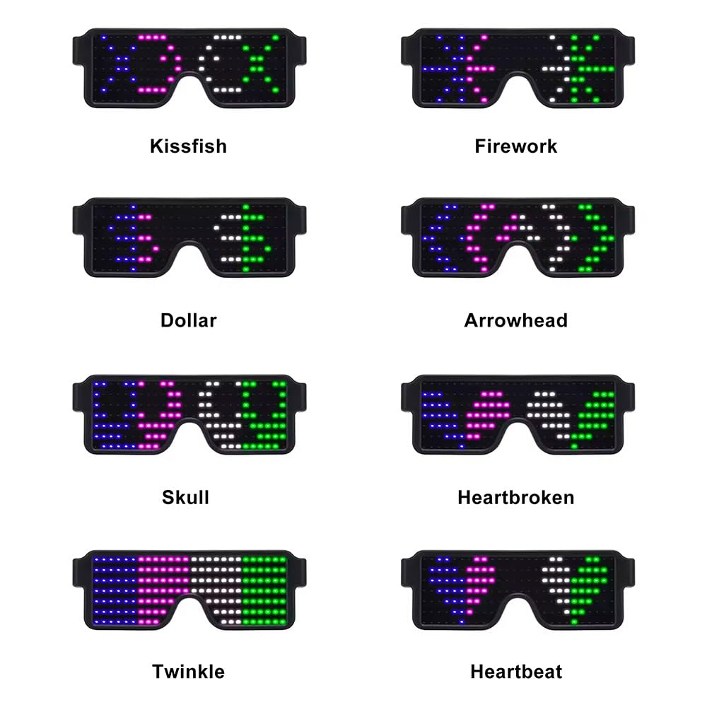 نظارات LED تضيء نظارات الحفلات - مراجعة Glow In The Dark Party Glasses وسعره