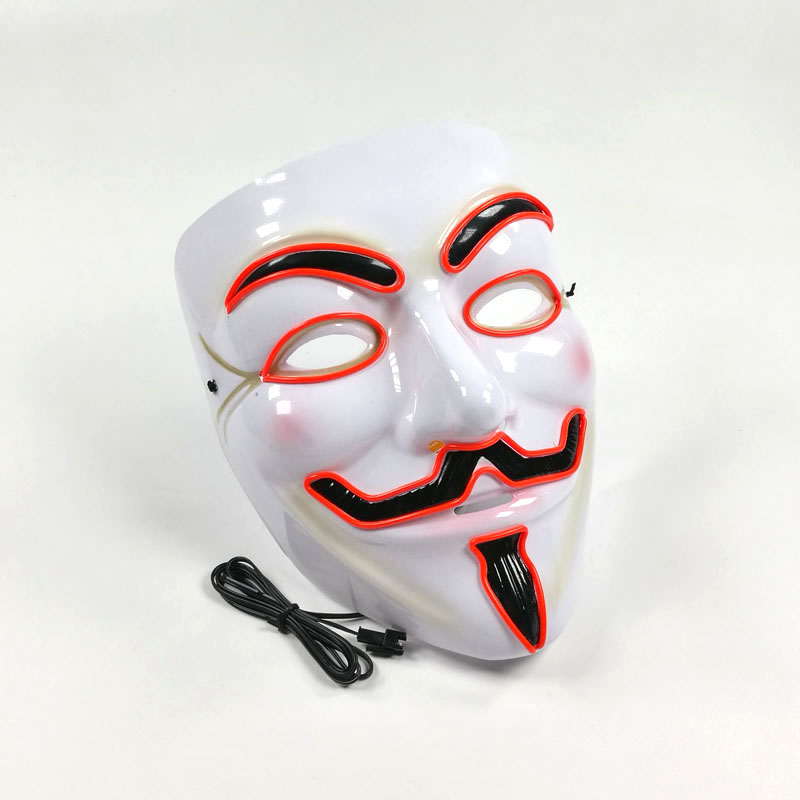 قناع فينديتا LED للحفلات بتصمي - مراجعة Led Purge Mask Halloween وسعره